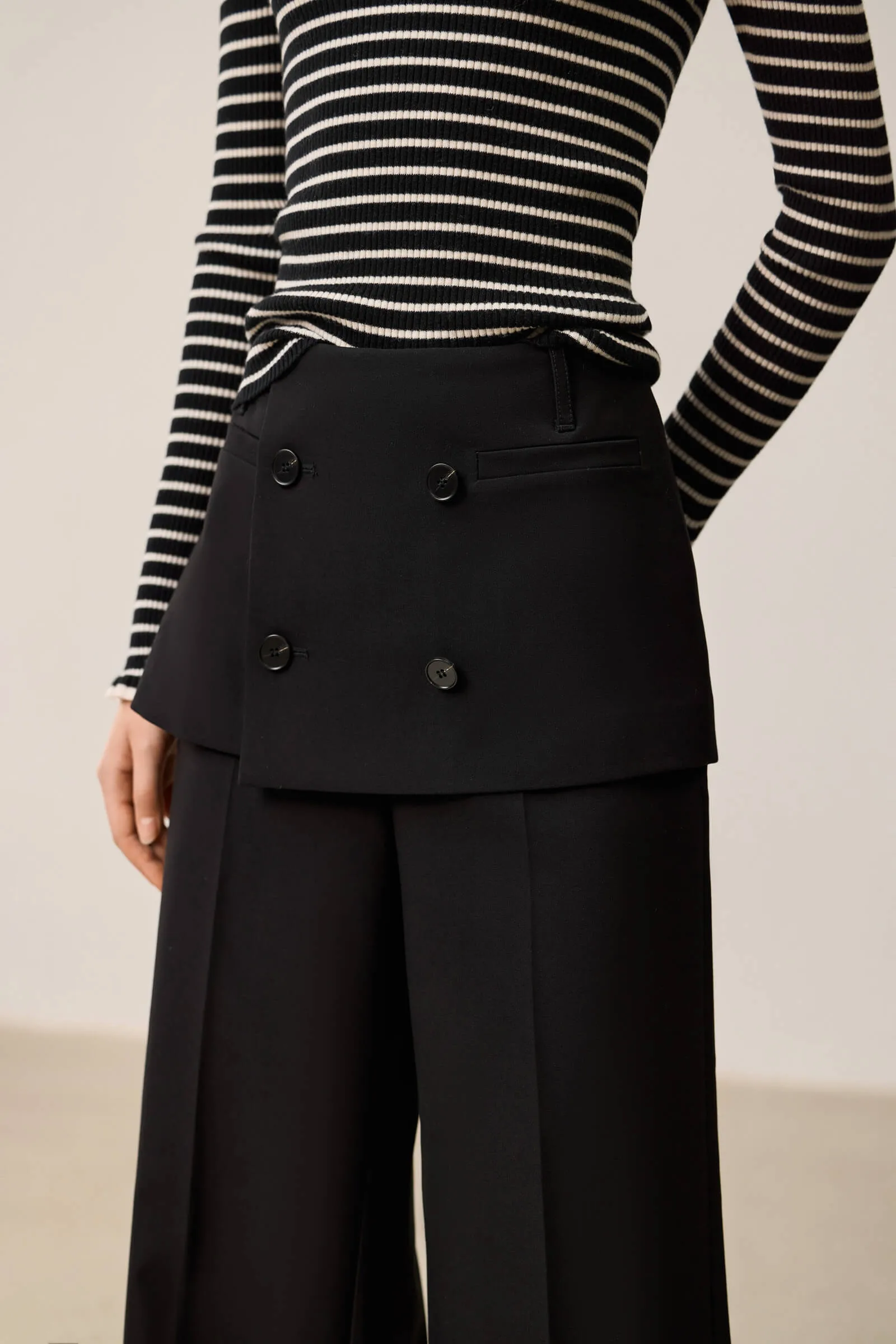 LILY Stylish Two-in-One Blazer Flare Pants