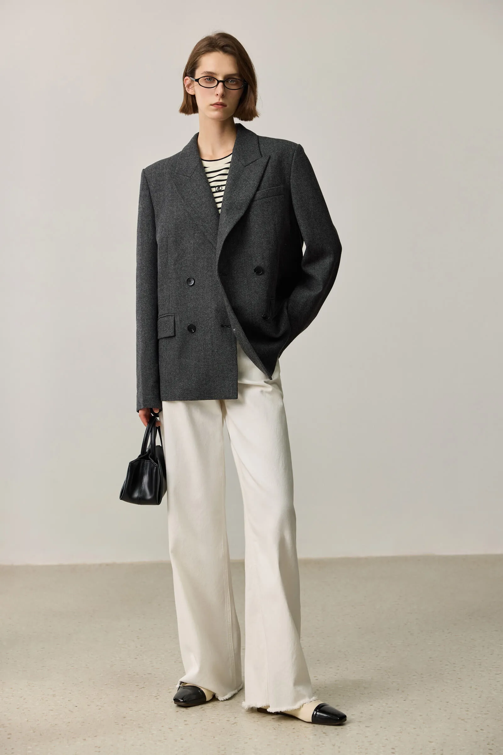 LILY Wool-Blend Work Blazer