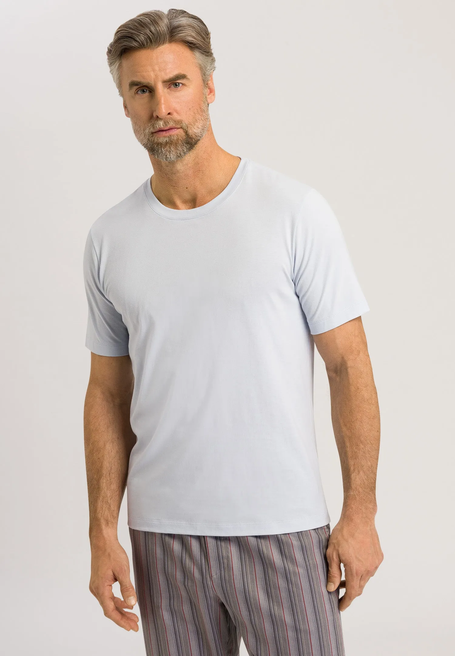 Living Shirts Jersey Cotton Crew Neck T-Shirt | Mist 75050-2603