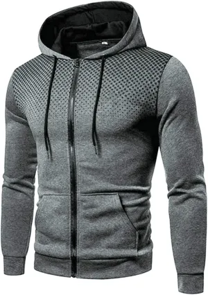 Men's Full Zip Up Hoodie Lightweight Soft Warm Hooded Sweatshirts Fashion Casual Work Active Jackets With Kanga Pocket