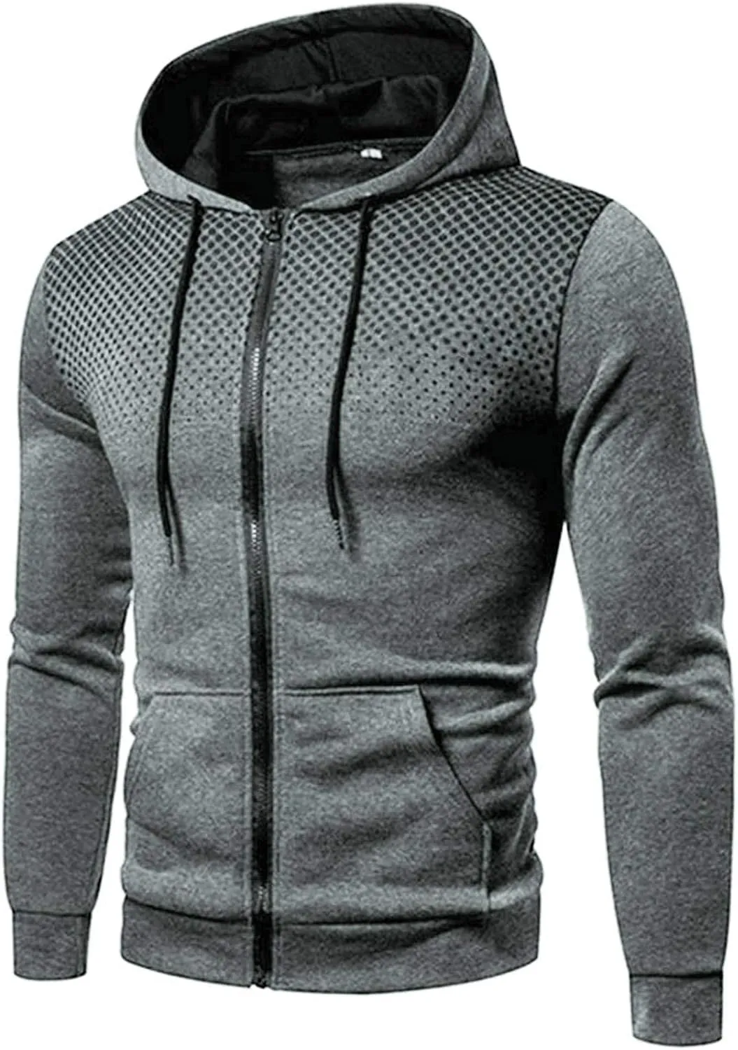 Men's Full Zip Up Hoodie Lightweight Soft Warm Hooded Sweatshirts Fashion Casual Work Active Jackets With Kanga Pocket
