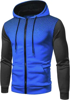 Men's Full Zip Up Hoodie Lightweight Soft Warm Hooded Sweatshirts Fashion Casual Work Active Jackets With Kanga Pocket