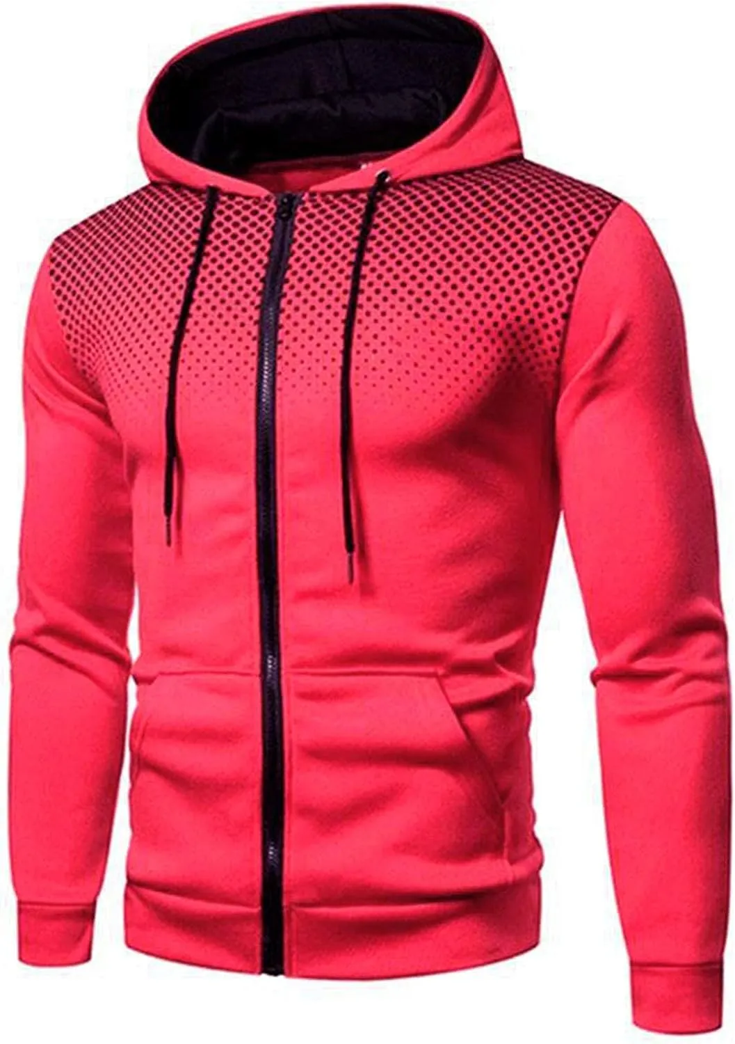 Men's Full Zip Up Hoodie Lightweight Soft Warm Hooded Sweatshirts Fashion Casual Work Active Jackets With Kanga Pocket