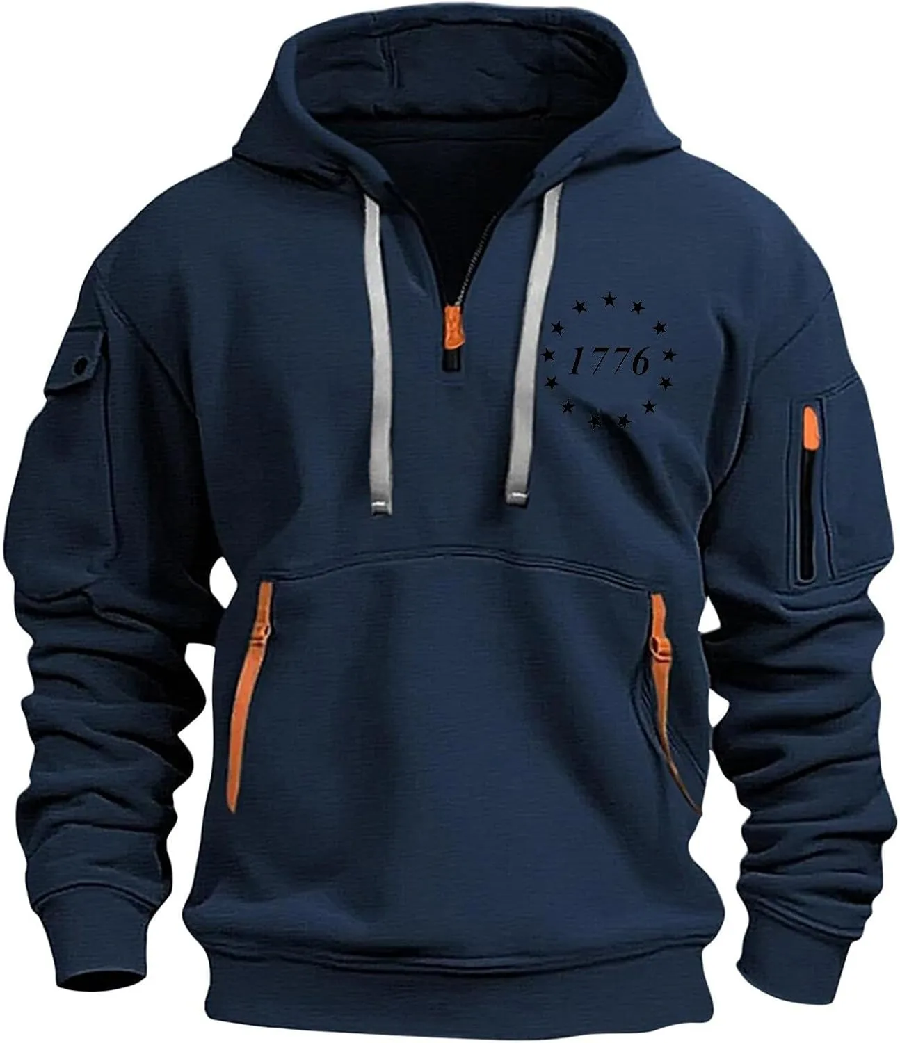 Mens Graphic Hoodies Pullover For Oversized Casual Pocket Prints Zip Up Sport Long Sleeve Sweatshirts