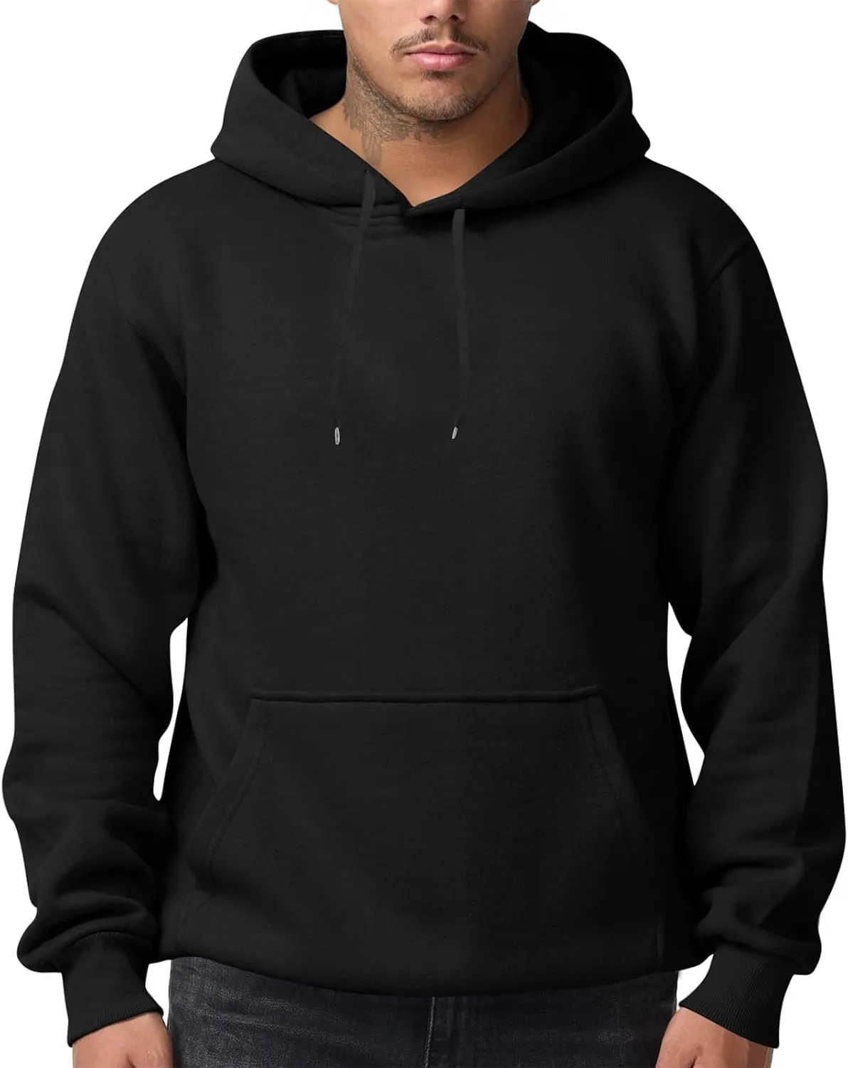 Mens Hoodies Pullover Drawstring Soft Fleece Hoodies Heavyweight Casual Classic Long Sleeve Shirt with Kangaroo Pockets