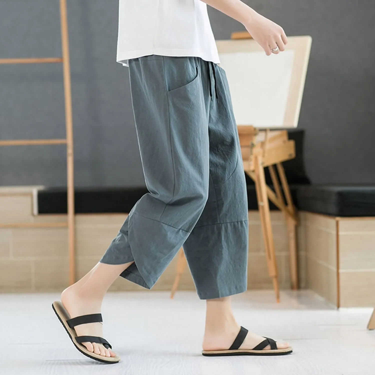 Mens Sweatpants with Pockets Big and Tall Sweatpants Athletic Pants for Men Mens Autumn and Winter High Street Fashion