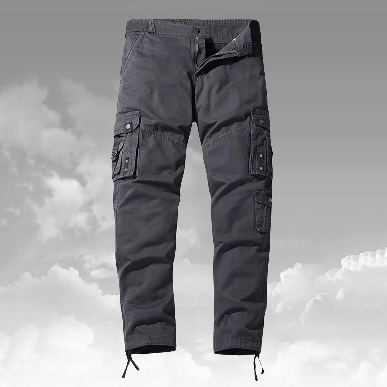 Mens Workout Cargo Sweatpants Athletic Cargo Sports Pants Sweats Casual Straight-Leg Trousers Men's Cargo Sweatpants