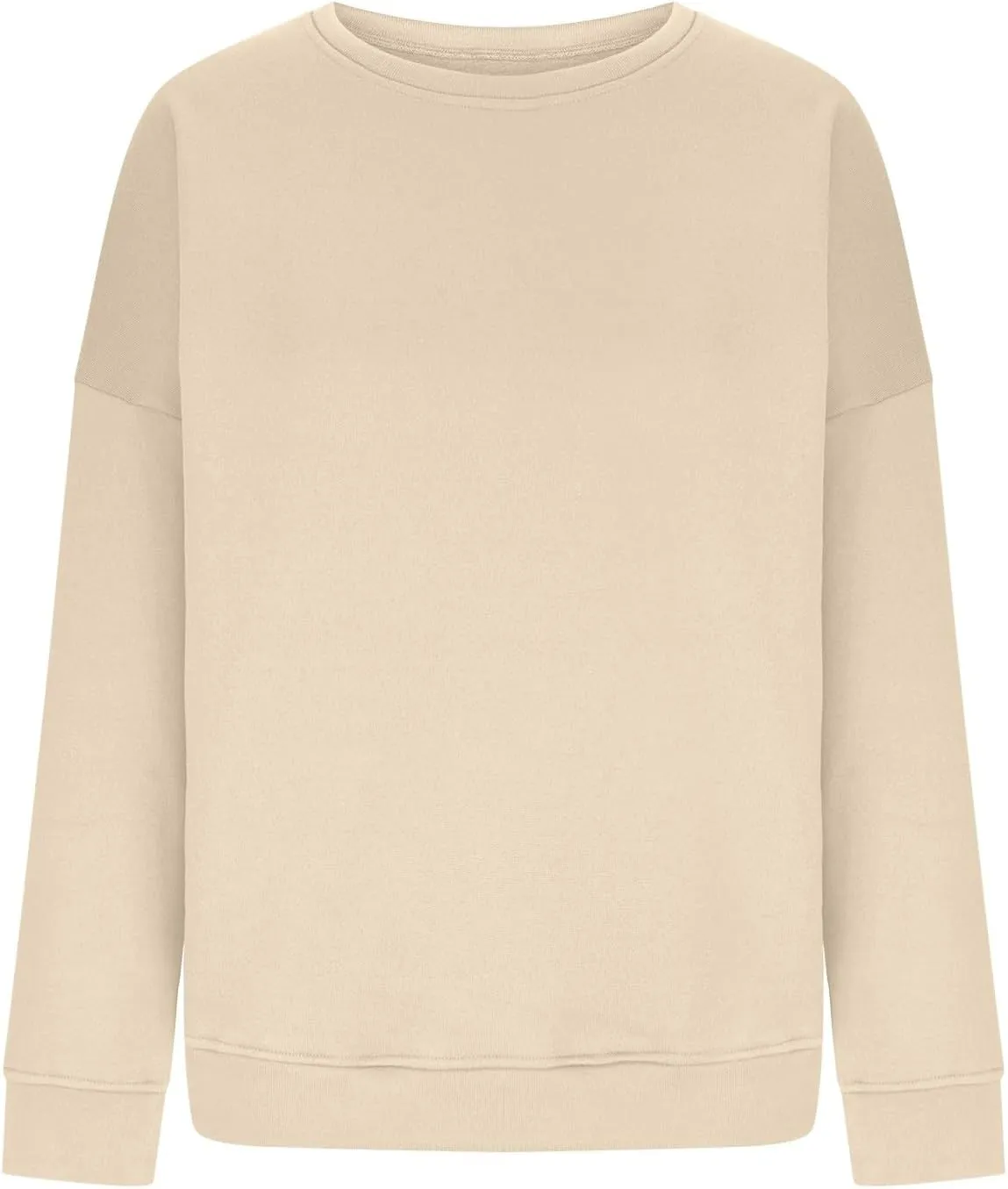 midelxp Oversized Crewneck Sweatshirts Women Soft Fleece Long Sleeve Casual Pullover Top Comfy Cute Hoodies for Teen Girls