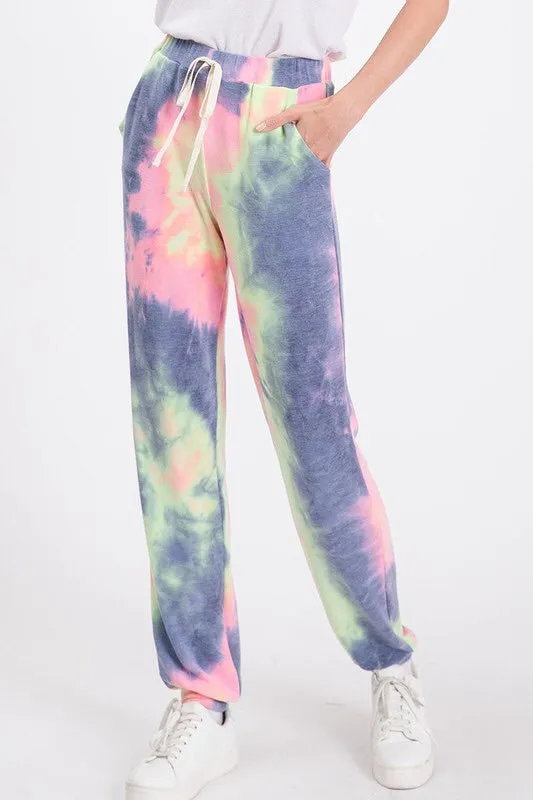 Neon Rainbow Tie Dye Loungewear Set
