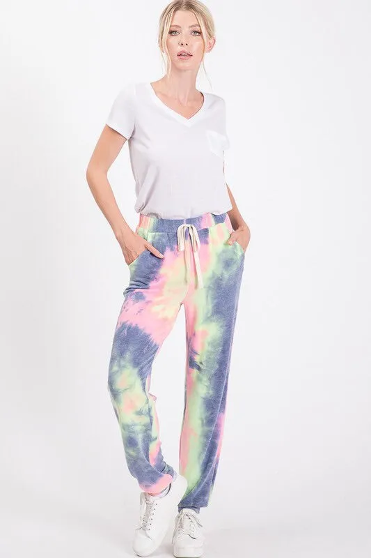 Neon Rainbow Tie Dye Loungewear Set