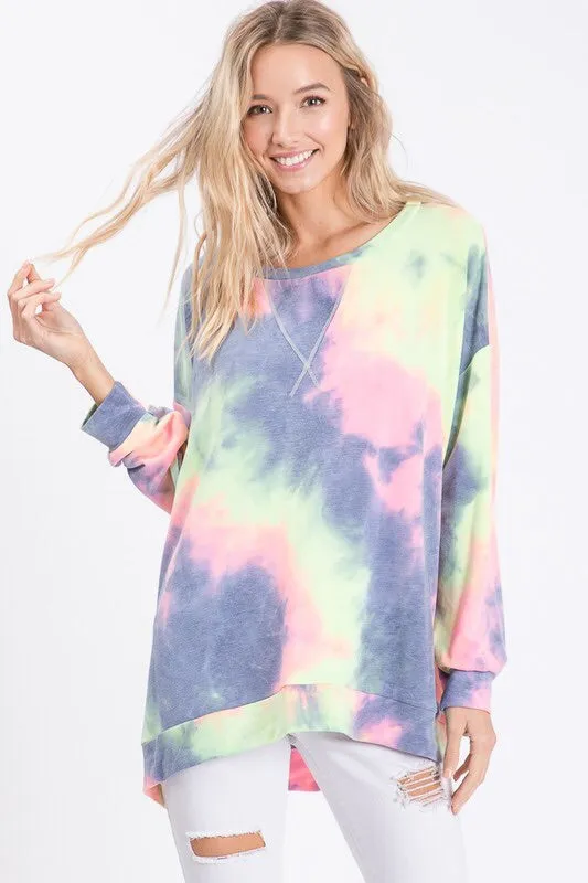 Neon Rainbow Tie Dye Loungewear Set