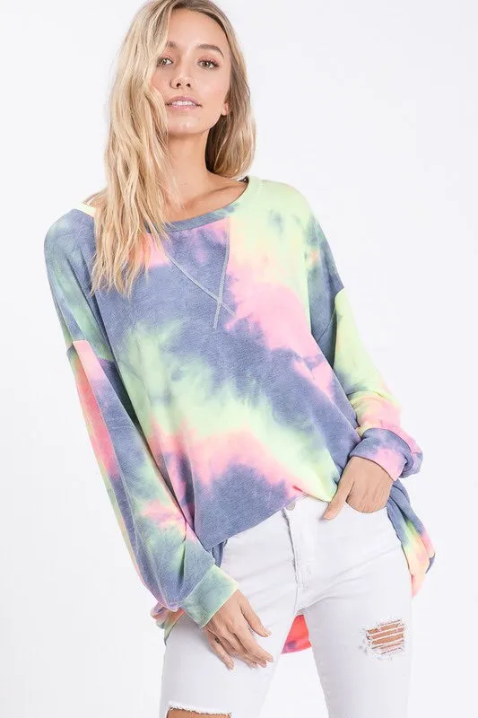 Neon Rainbow Tie Dye Loungewear Set