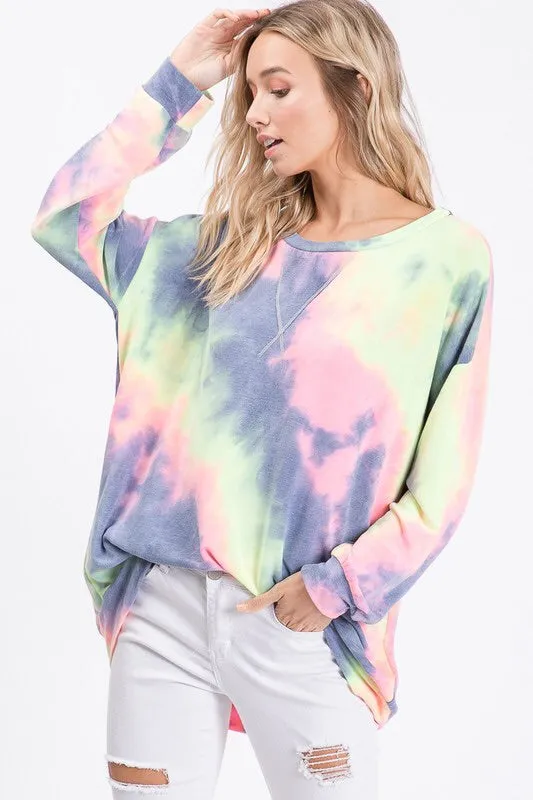 Neon Rainbow Tie Dye Loungewear Set