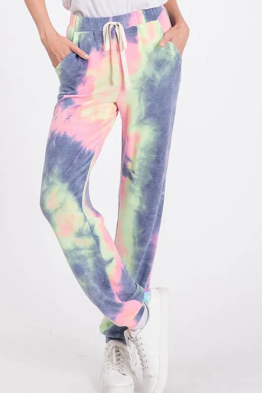 Neon Rainbow Tie Dye Loungewear Set