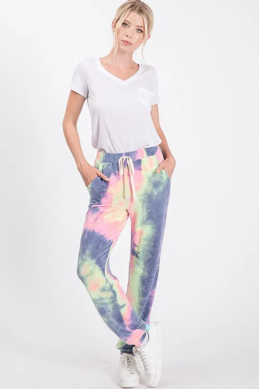Neon Rainbow Tie Dye Loungewear Set