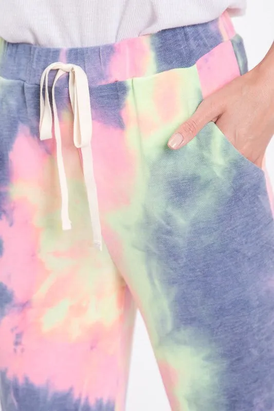 Neon Rainbow Tie Dye Loungewear Set