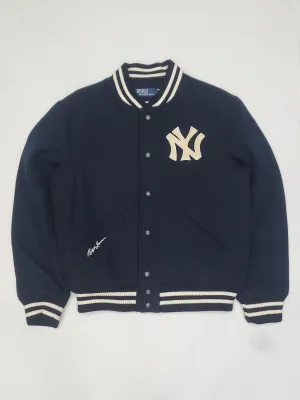 Nwt Polo Ralph Lauren Navy Yankees NY Wool Baseball Jacket