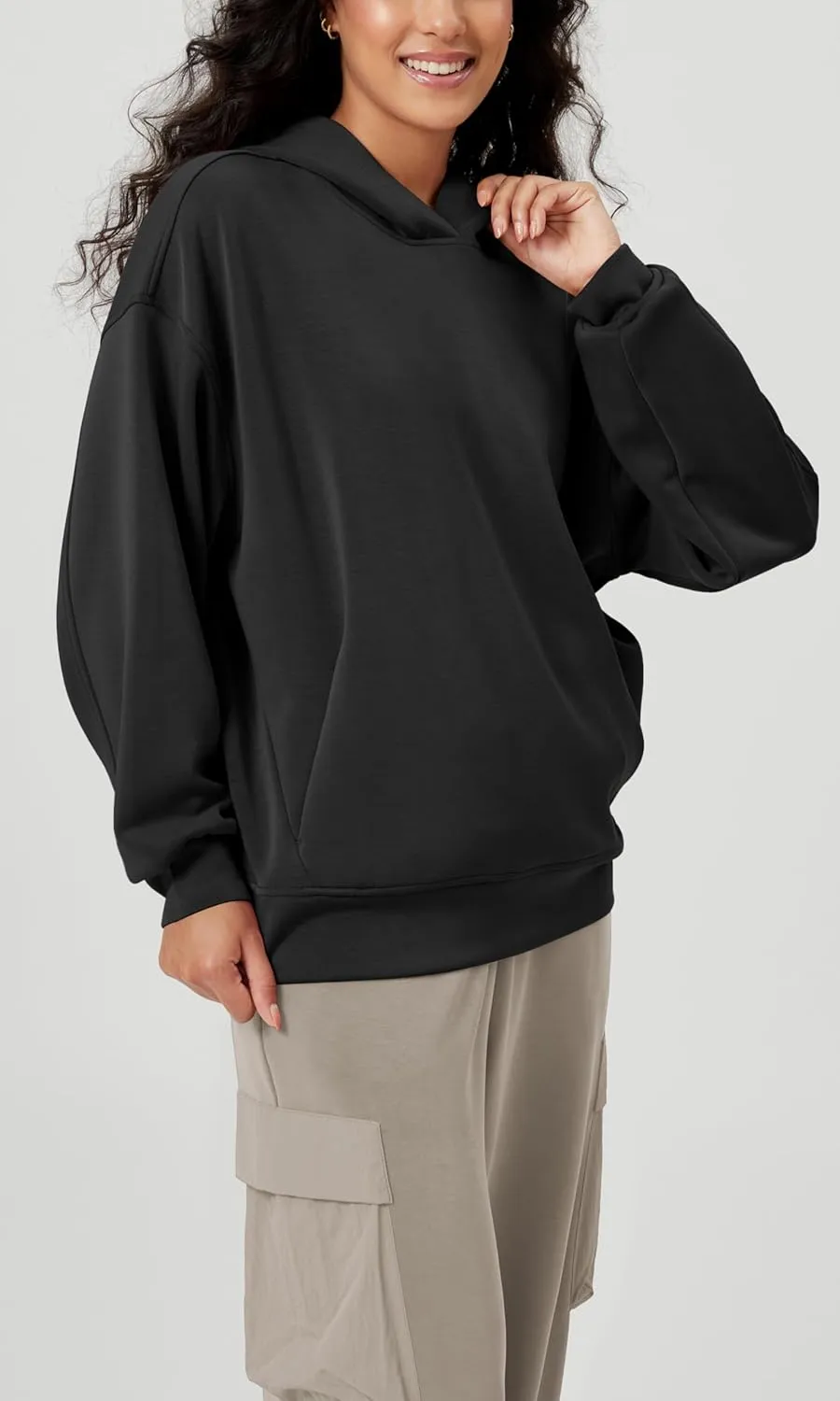 ODODOS Women's Modal Soft Oversized Hoodies Long Sleeve Hooded Sweatshirts Pullover Top with Kangaroo Pocket