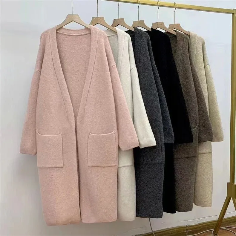 Pre Order:  Classic Faux Wool Knitted Coat