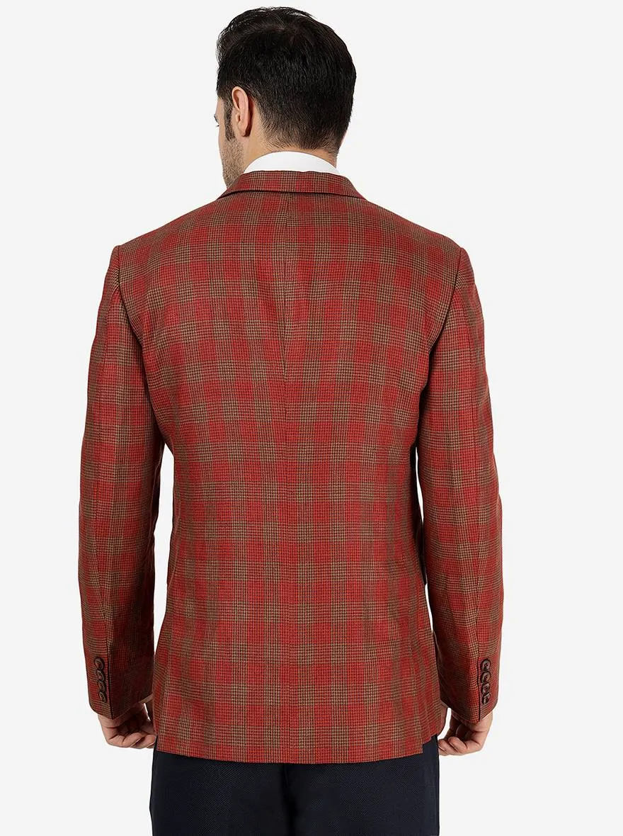 Red & Beige Blazer | JB Studio