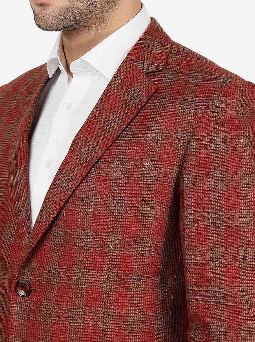 Red & Beige Blazer | JB Studio
