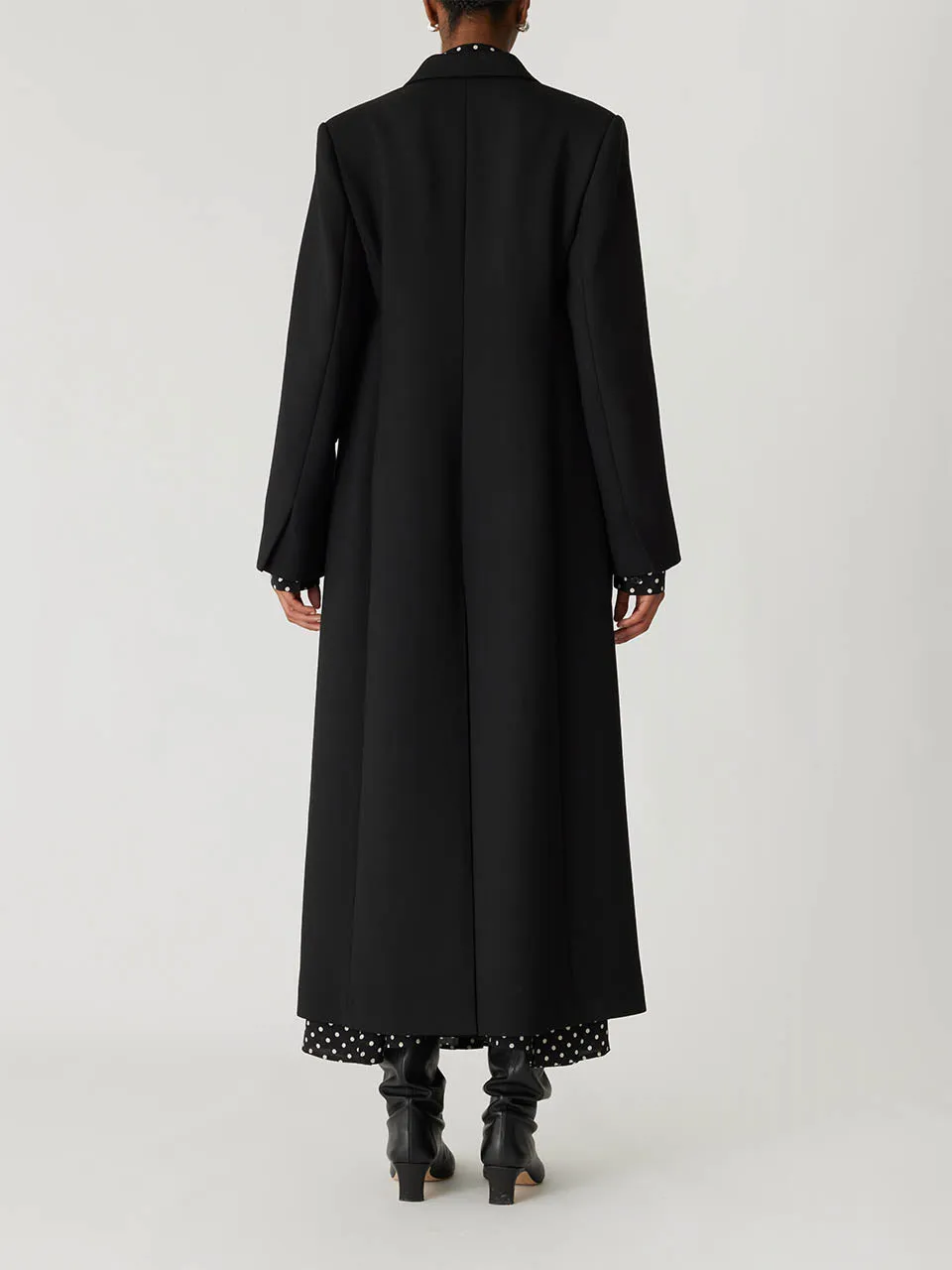 Sleek Tailored Crombie Overcoat