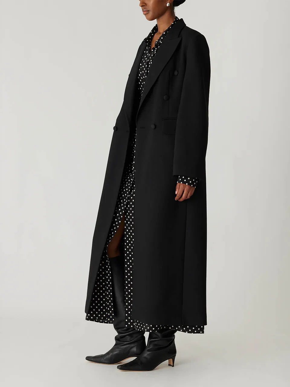 Sleek Tailored Crombie Overcoat
