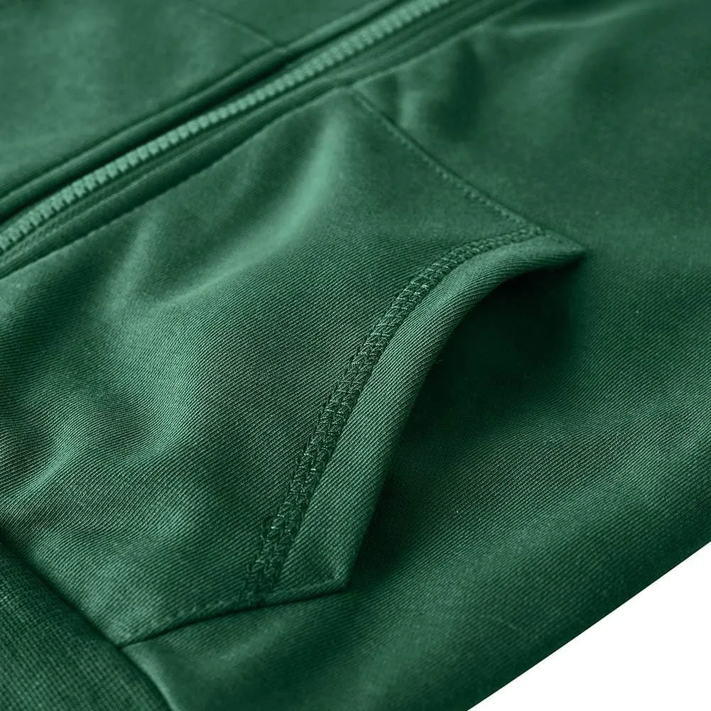 Spring&Gege Youth Solid Classic Hoodies Soft Hooded Full Zip Sweatshirts for Children (3-14 Years)