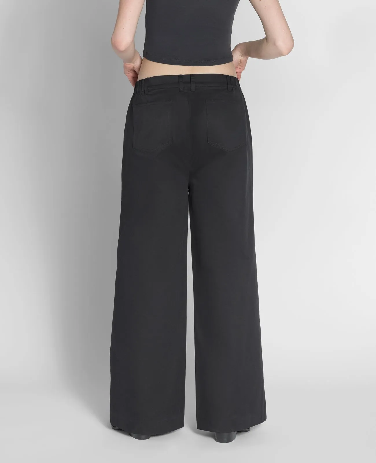 Supima Mid-rise Wide Leg Pants