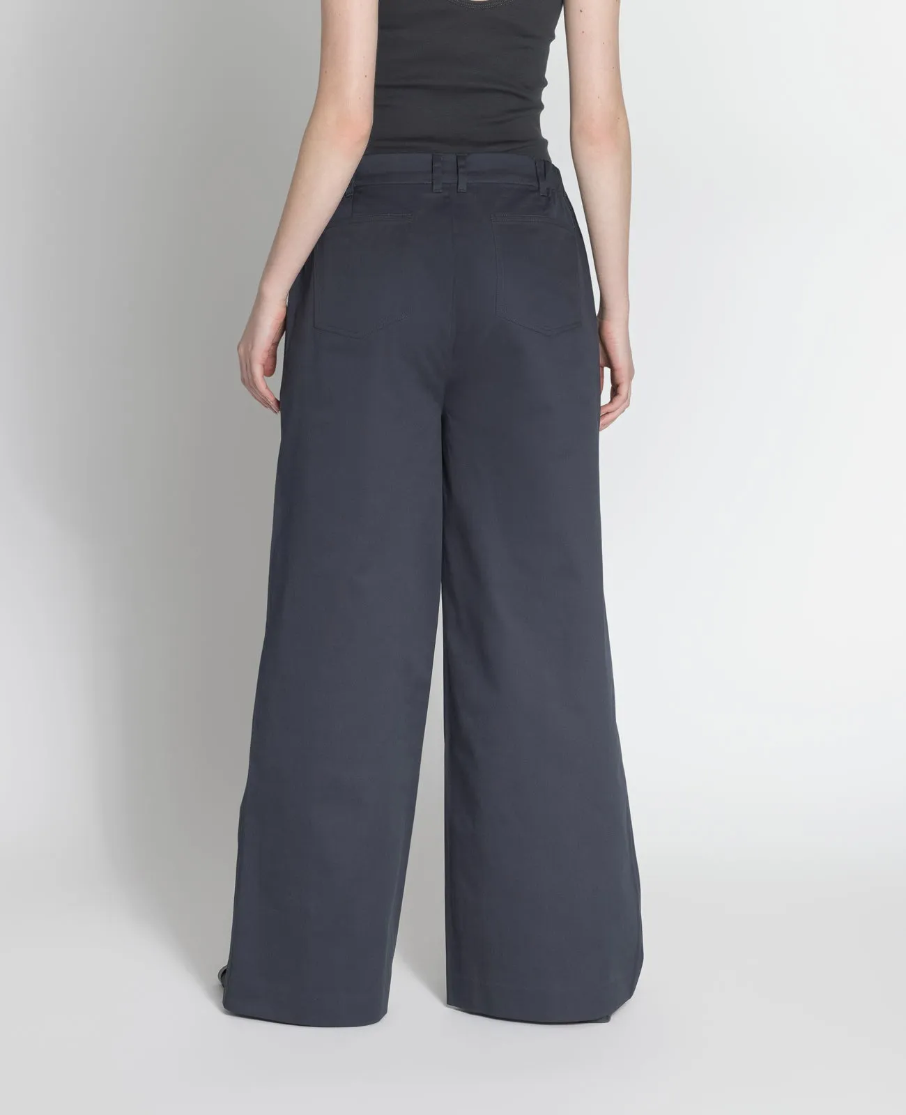 Supima Mid-rise Wide Leg Pants