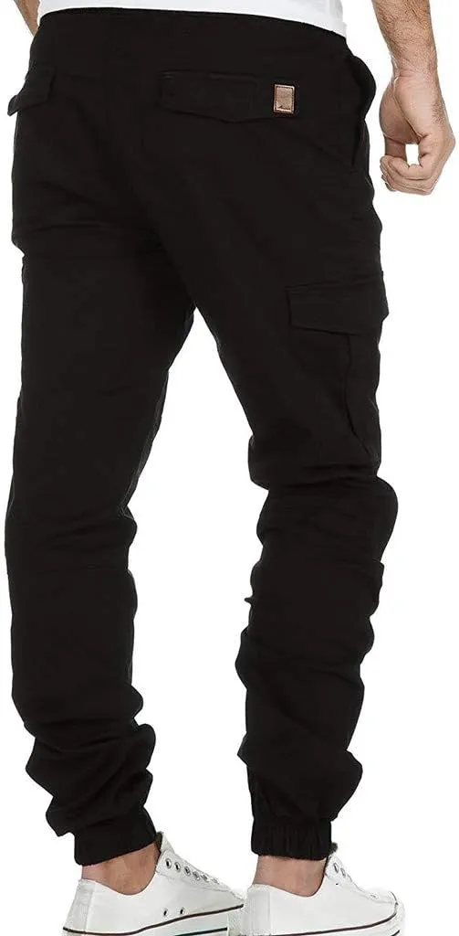 Sweatpants for Men with Pockets Men's Casual Cargo Pants Loose Fit Jogger Sweatpants Tactical Work Pants Multi Pocket