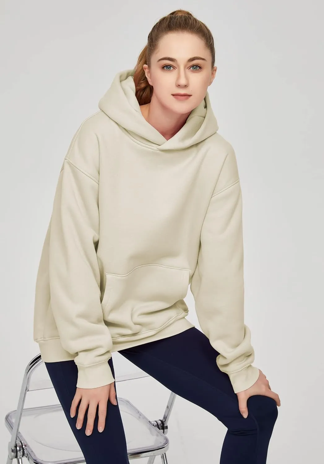 THE GYM PEOPLE Women's Oversized Hoodie Loose fit Soft Fleece Pullover Hooded Sweatshirt With Pockets