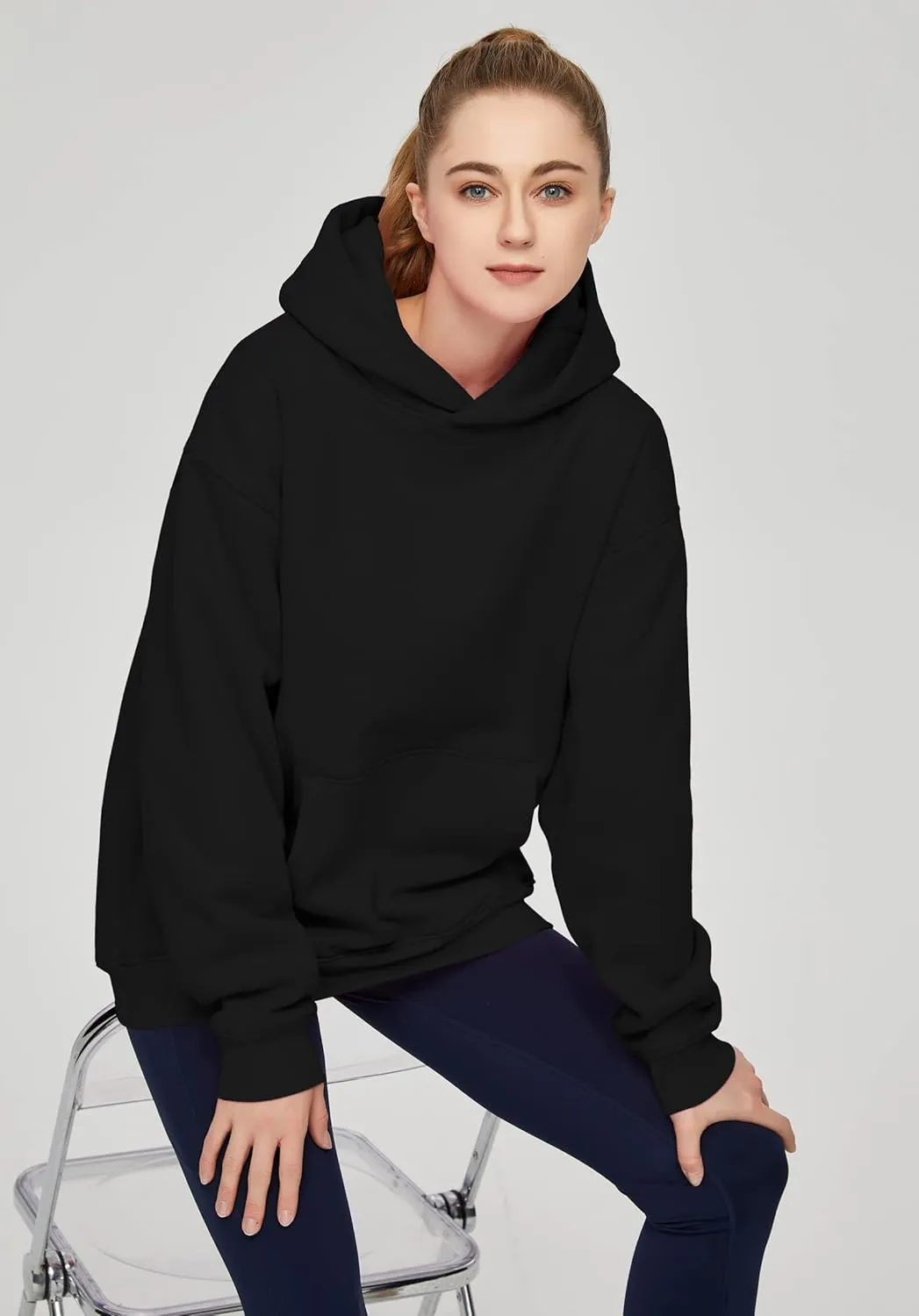 THE GYM PEOPLE Women's Oversized Hoodie Loose fit Soft Fleece Pullover Hooded Sweatshirt With Pockets