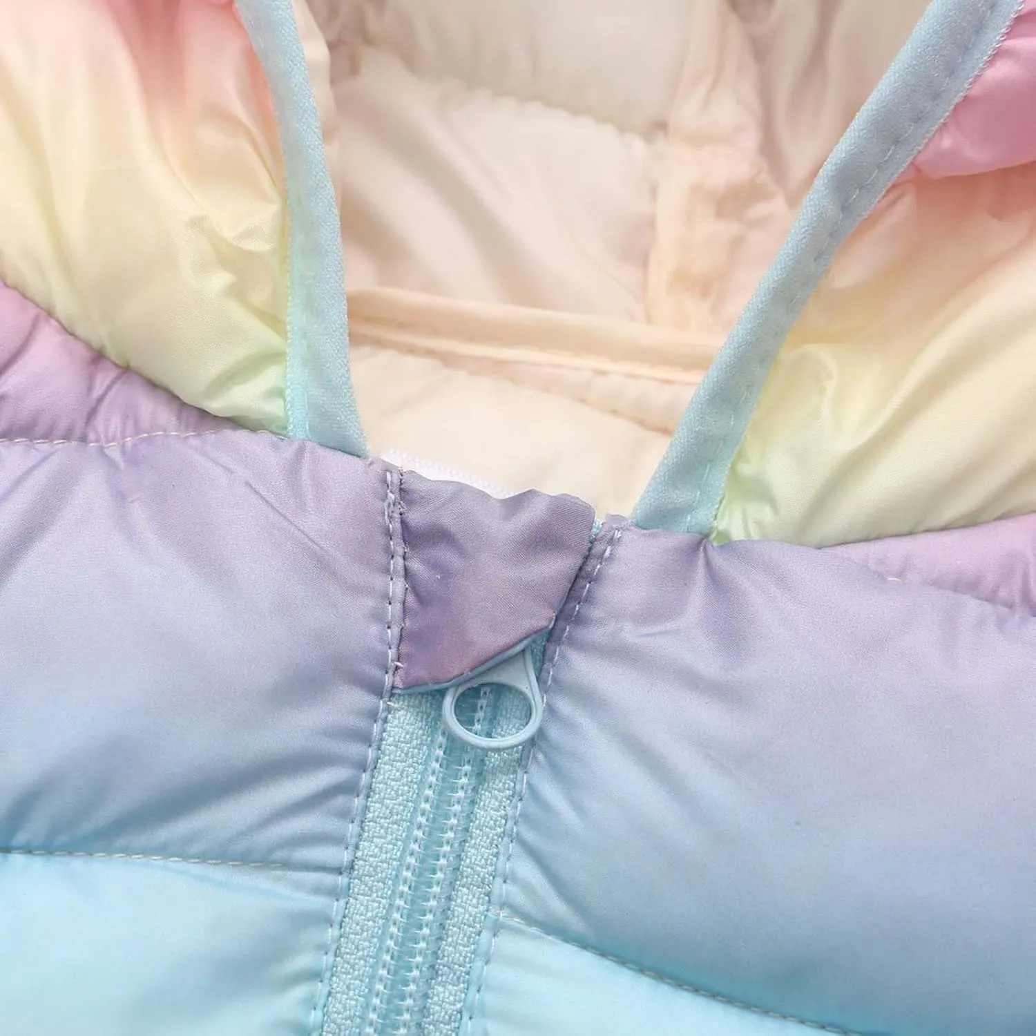 Toddler Baby Boys Girls Puffer Jackets Winter Light Weight Padded Coat Solid Color Warm Cotton Jacket with Hood