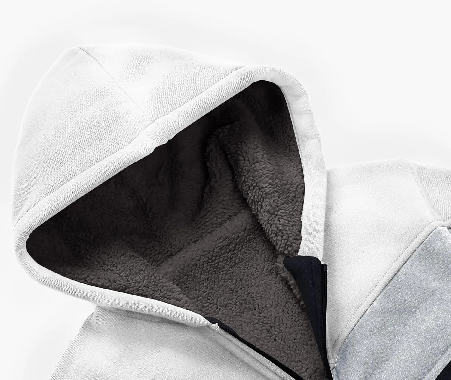 V VALANCH Boys Hoodie Full Zip Up Fleece Kids Sherpa Lined Sweatshirt Winter Soft Warm Jacket