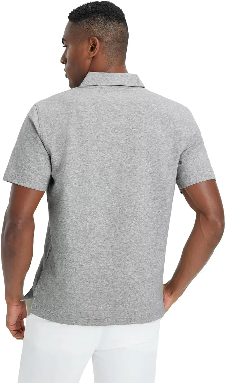 VEBOON Polo Shirts for Men Cotton Blend Moisture-Wicking Lightweight Performance Collared Mens Polo Shirts Shorts Sleeve