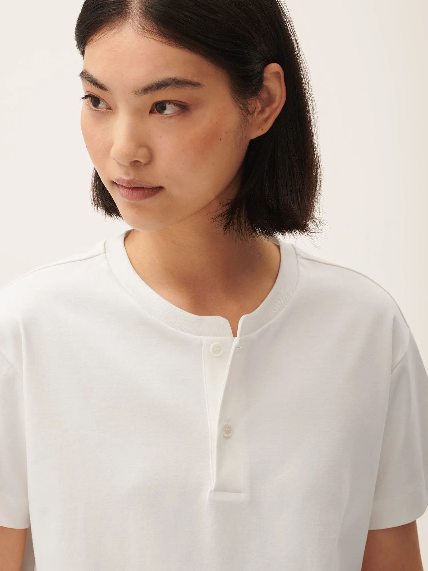 Womens DNA Henley T-Shirtoff-white