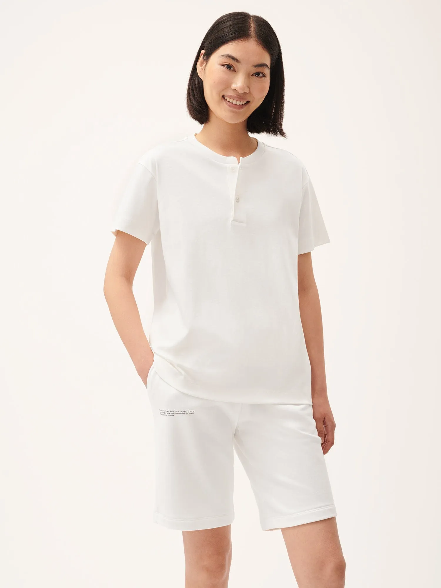 Womens DNA Henley T-Shirtoff-white