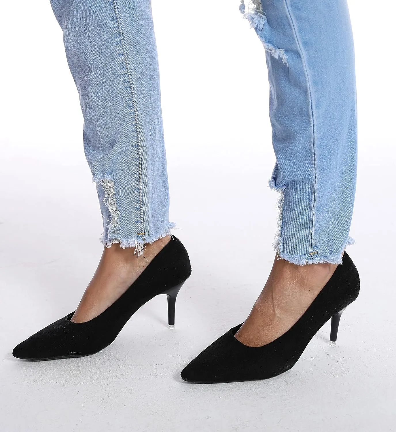 Women's Ripped Jeans High Waist Stretch Skinny Jean Destroyed Denim Plus Size Pants for Women