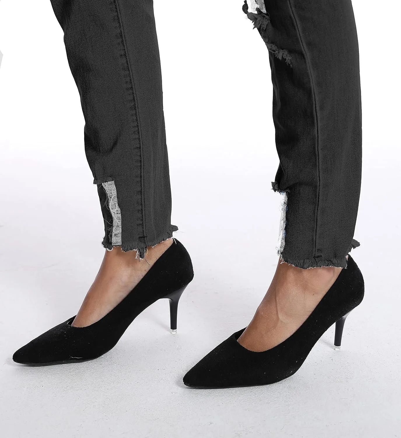 Women's Ripped Jeans High Waist Stretch Skinny Jean Destroyed Denim Plus Size Pants for Women