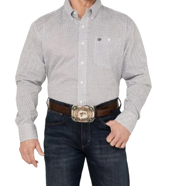 Wrangler Men's Navy Geo Classic Shirt