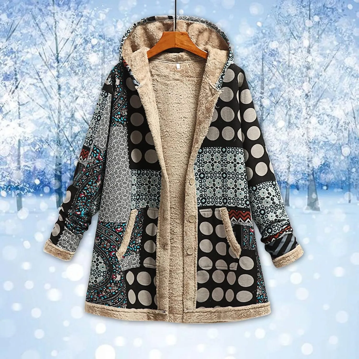 YRAETENM Oversized Sherpa Pullover Hoodie for Women Fuzzy Fleece Long Sleeve Sweatshirts Winter Warm Fluffy Coat With Pockets