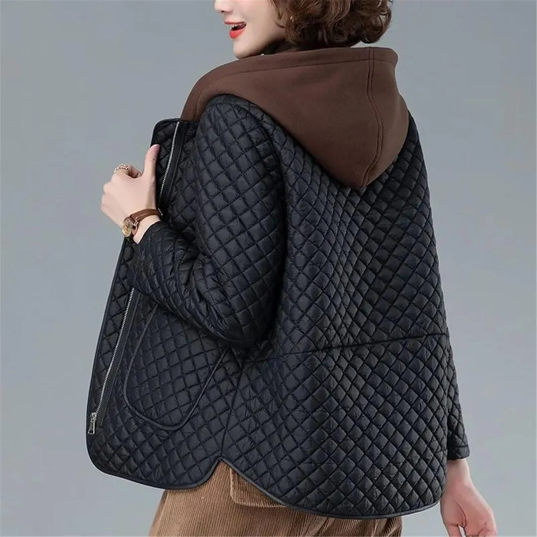 Zadaos Autumn Winter Jacket Female Short Hooded Quilted Cotton Coat Thickened Light Cotton-Padded Clothes Outerwear