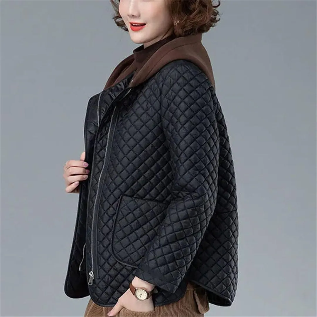 Zadaos Autumn Winter Jacket Female Short Hooded Quilted Cotton Coat Thickened Light Cotton-Padded Clothes Outerwear