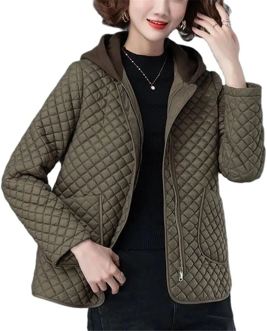Zadaos Autumn Winter Jacket Female Short Hooded Quilted Cotton Coat Thickened Light Cotton-Padded Clothes Outerwear