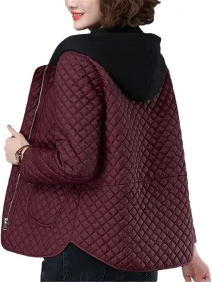 Zadaos Autumn Winter Jacket Female Short Hooded Quilted Cotton Coat Thickened Light Cotton-Padded Clothes Outerwear