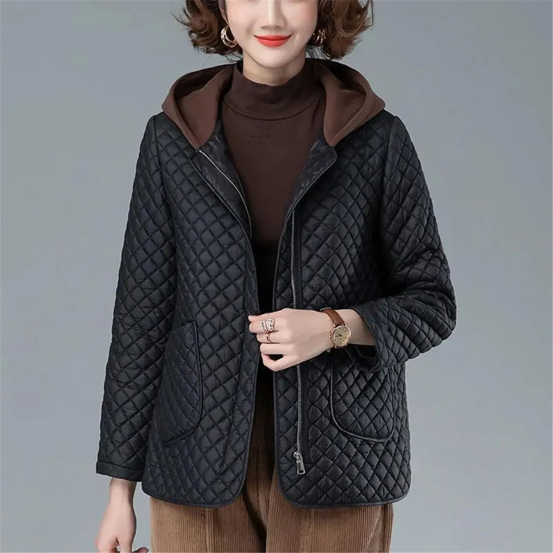 Zadaos Autumn Winter Jacket Female Short Hooded Quilted Cotton Coat Thickened Light Cotton-Padded Clothes Outerwear