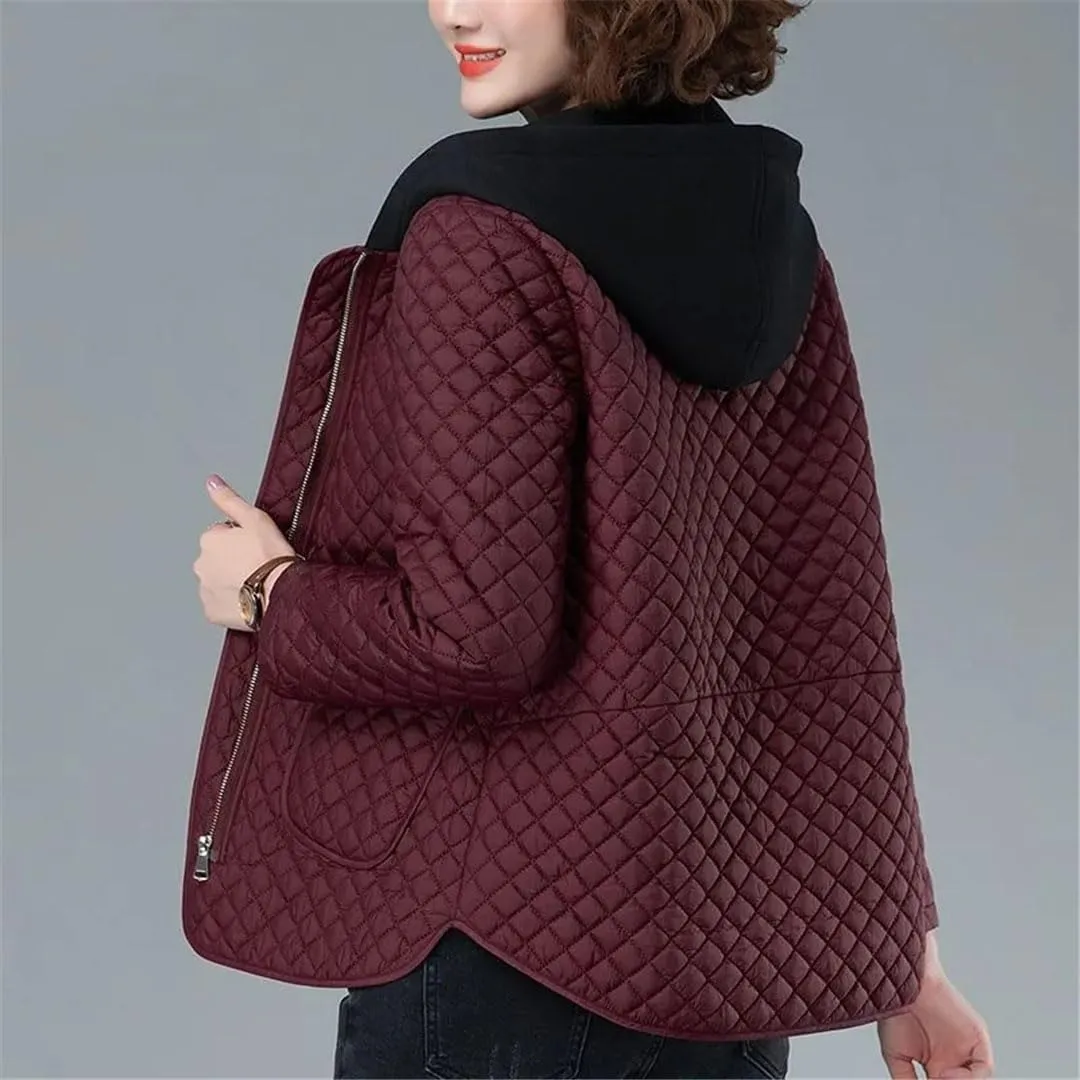 Zadaos Autumn Winter Jacket Female Short Hooded Quilted Cotton Coat Thickened Light Cotton-Padded Clothes Outerwear