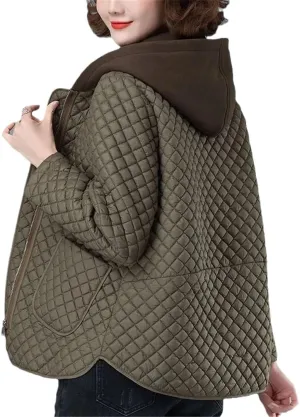 Zadaos Autumn Winter Jacket Female Short Hooded Quilted Cotton Coat Thickened Light Cotton-Padded Clothes Outerwear