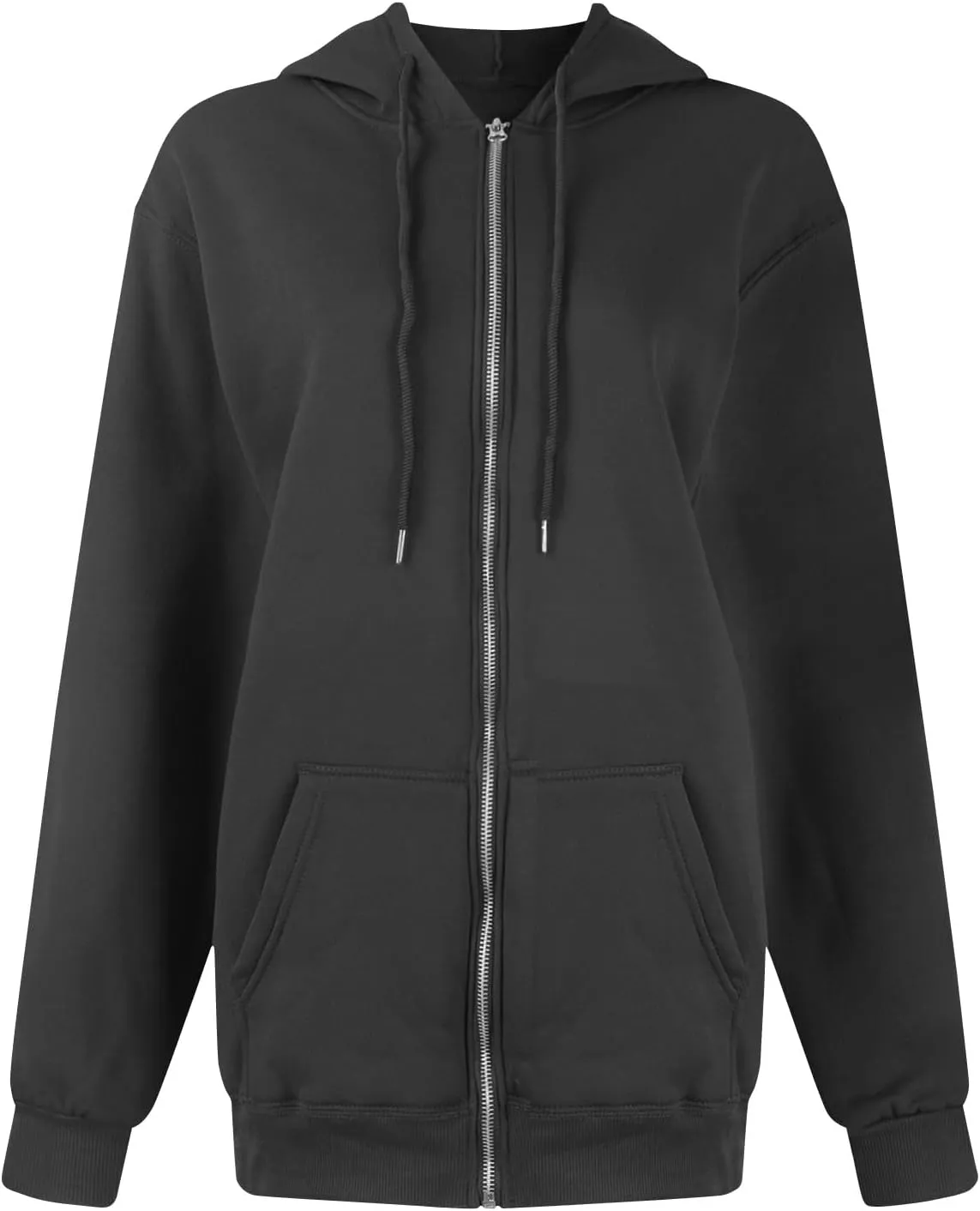 Zip Up Hoodie Women Casual Light Weight Warm Fleece Winter Jackets Y2k Tunic Oversized Full Zip Hoodies with Zipper